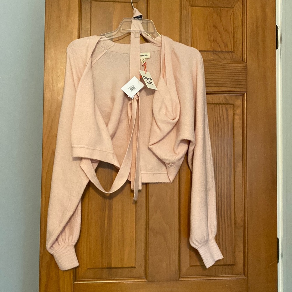 Wrap front sweater
